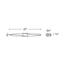 Load image into Gallery viewer, Kindjal LED Vanity Wall Light - line drawing.
