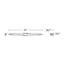 Load image into Gallery viewer, Kindjal LED Vanity Wall Light - line drawing.
