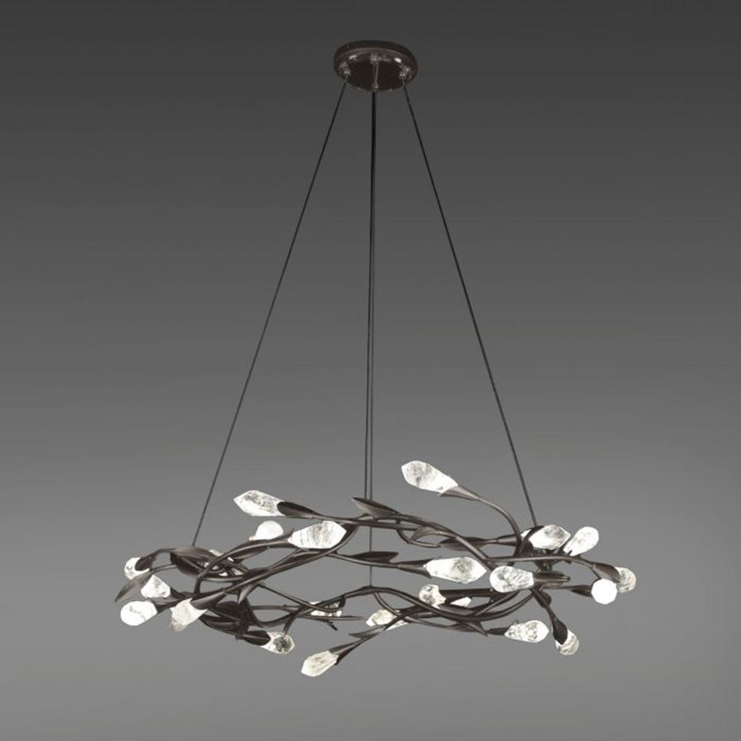 Secret Garden LED Pendant Light in Antique Pewter (Round).