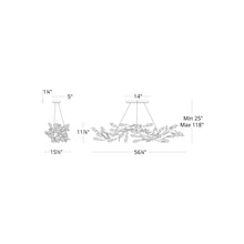 Load image into Gallery viewer, Secret Garden LED Pendant Light - line drawing.
