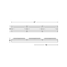 Load image into Gallery viewer, Soiree LED Vanity Wall Light - line drawing.
