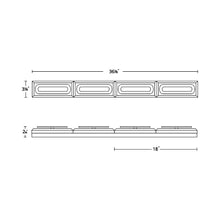 Load image into Gallery viewer, Soiree LED Vanity Wall Light - line drawing.
