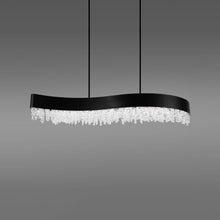 Load image into Gallery viewer, Soleil Linear LED Pendant Light in Black.
