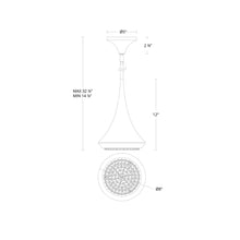 Load image into Gallery viewer, Verita LED Pendant Light - line drawing.
