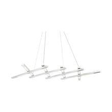 Load image into Gallery viewer, Scissors LED Chandelier in Brushed Aluminum.
