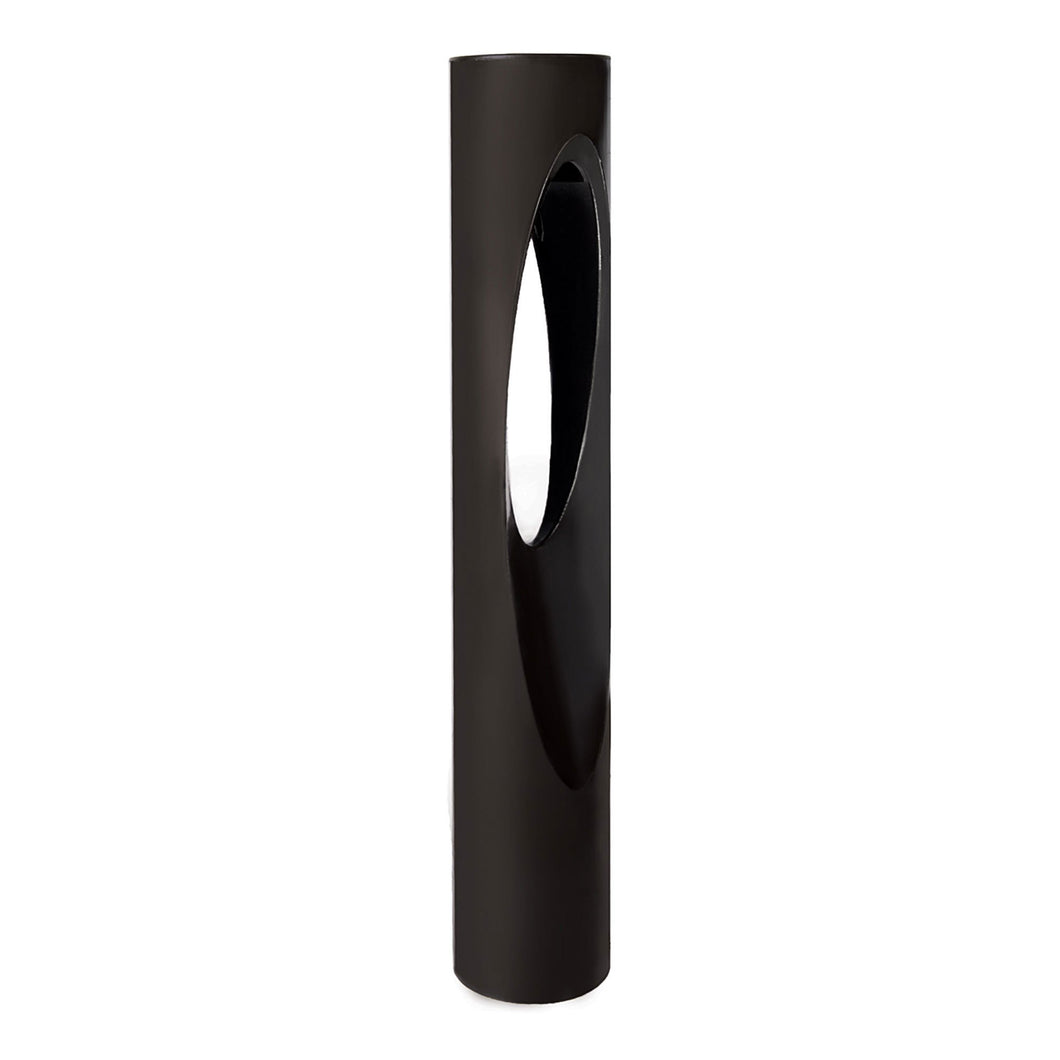 Scoop LED Bollard in Black on Aluminum.