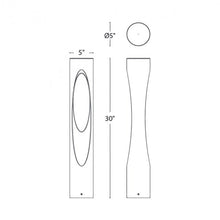 Load image into Gallery viewer, Scoop LED Bollard - line drawing.
