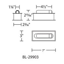 Load image into Gallery viewer, Scope LED Wall Light - line drawing.
