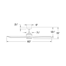 Load image into Gallery viewer, Sculpt LED Ceiling Fan - line drawing.
