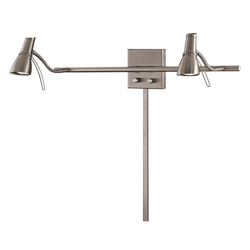 Second Marriage LED Wall Light in Brushed Nickel.