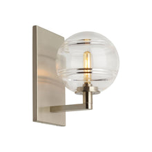 Load image into Gallery viewer, Sedona Wall Light in Clear/Satin Nickel/Incandescent.
