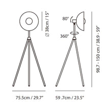 Load image into Gallery viewer, Apollo LED Floor Lamp - line drawing. 
