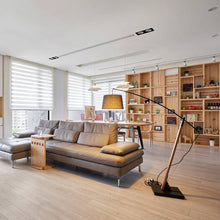 Load image into Gallery viewer, Archer Floor Lamp in living room.
