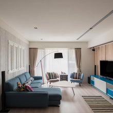 Load image into Gallery viewer, Archer Floor Lamp in living room.
