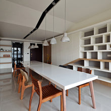 Load image into Gallery viewer, Castle Bell Pendant Light in dining room.
