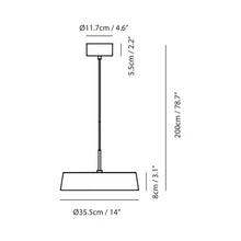 Load image into Gallery viewer, China LED Pendant Light - line drawing.
