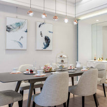 Load image into Gallery viewer, Dora LED Linear Pendant Light in dining room.

