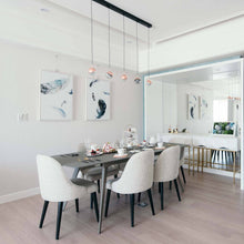 Load image into Gallery viewer, Dora LED Linear Pendant Light in dining room.
