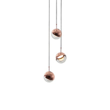 Load image into Gallery viewer, Dora LED Multi Light Pendant Light in Copper (3-Light).
