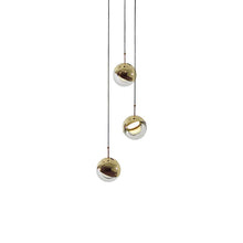 Load image into Gallery viewer, Dora LED Multi Light Pendant Light in Brass (3-Light).
