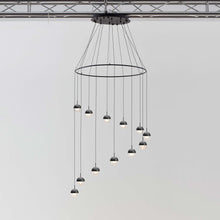 Load image into Gallery viewer, Dora LED Multi Light Ring Pendant Light in Detail.
