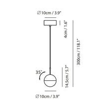 Load image into Gallery viewer, Dora LED Pendant Light - line drawing.
