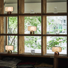 Load image into Gallery viewer, Hoodie LED Cordless Table Lamp in Detail.
