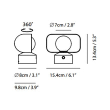 Load image into Gallery viewer, Hoodie LED Cordless Table Lamp - line drawing.
