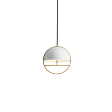 Load image into Gallery viewer, Huan LED Pendant Light in Matte White/Champagne Gold (Small).
