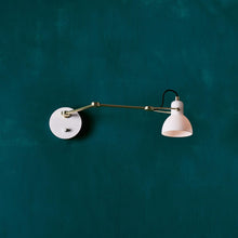 Load image into Gallery viewer, Laito Mini Swing Arm Wall Light in Detail.
