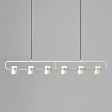 Load image into Gallery viewer, Ling LED Linear Pendant Light in White/Brass.
