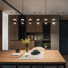 Load image into Gallery viewer, Ling LED Linear Pendant Light in dining room.
