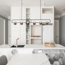 Load image into Gallery viewer, Ling LED Linear Pendant Light in kitchen.
