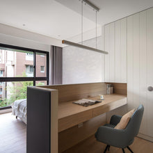 Load image into Gallery viewer, Mumu LED Pendant Light in bedroom.
