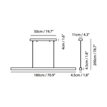 Load image into Gallery viewer, Mumu LED Pendant Light - line drawing.
