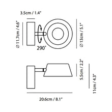 Load image into Gallery viewer, OLO LED Wall Light - line drawing.
