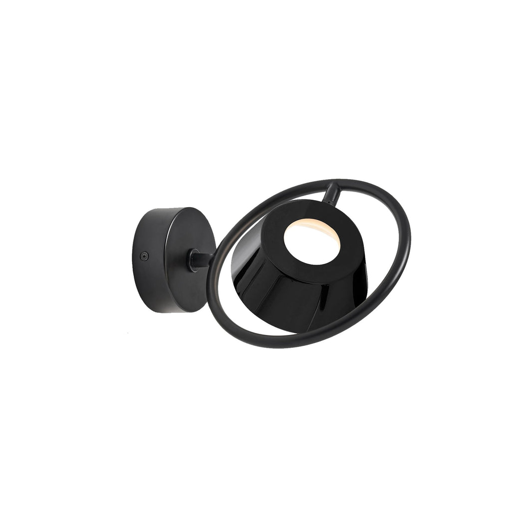 OLO Ring LED Ceiling/Wall Light in Black/Shiny Black.
