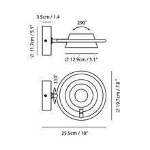 Load image into Gallery viewer, OLO Ring LED Ceiling/Wall Light - line drawing.

