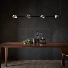 Load image into Gallery viewer, OLO Ring LED Linear Pendant Light in dining room.
