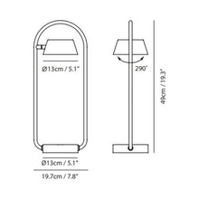 Load image into Gallery viewer, OLO Ring LED Table Lamp - line drawing.
