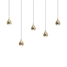 Load image into Gallery viewer, Paopao LED Linear Pendant Light in Champagne Gold (5-Light).
