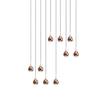 Load image into Gallery viewer, Paopao LED Linear Pendant Light in Copper (10-Light).
