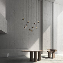 Load image into Gallery viewer, Paopao LED Linear Pendant Light in Outside Area.
