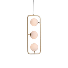 Load image into Gallery viewer, Sircle LED Vertical Pendant Light in Champagne Gold.
