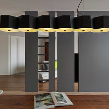 Load image into Gallery viewer, Zhe Linear Pendant Light in living room.
