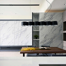 Load image into Gallery viewer, Zhe Linear Pendant Light in living room.

