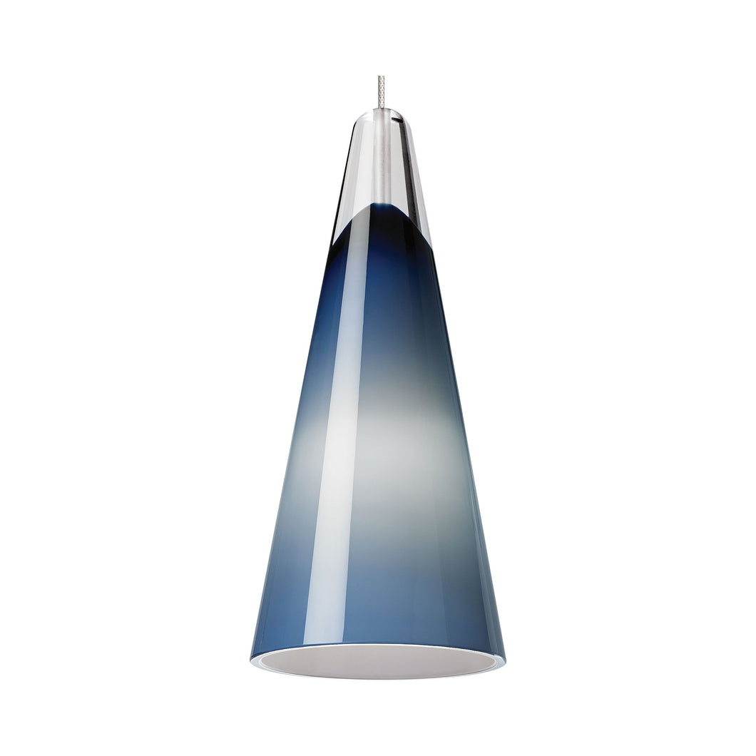Selina Low Voltage Pendant Light in Steel Blue.