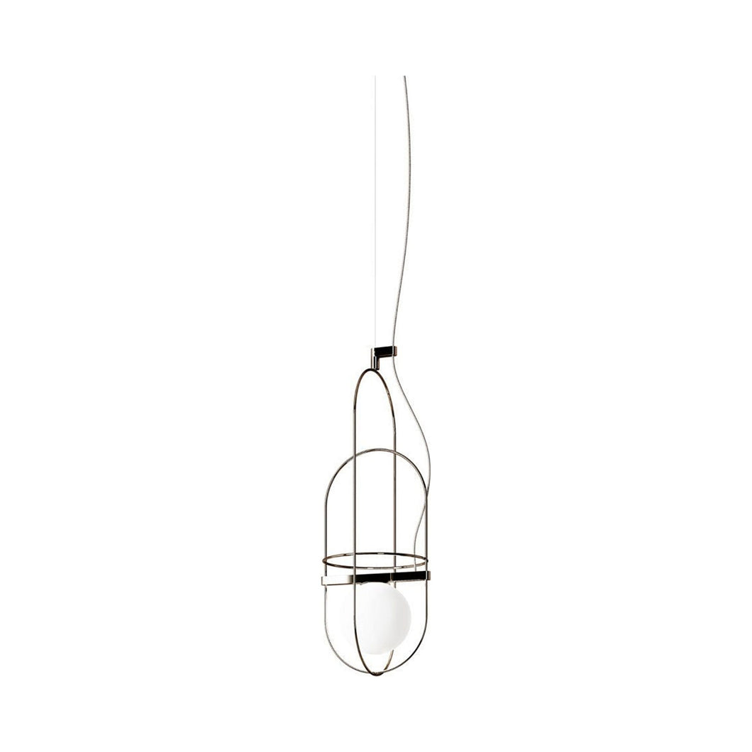 Setareh LED Pendant Light in Small/Black and White/1-Light.
