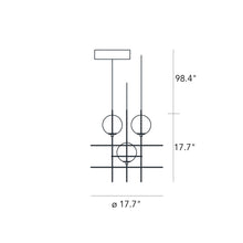 Load image into Gallery viewer, Setareh LED Pendant Light - line-drawing.
