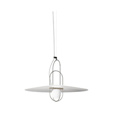 Load image into Gallery viewer, Setareh LED Pendant Light with Diffuser in Large/Black and White/Top Flared Diffuser.
